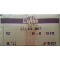 Bin Liners 120 Lt Carton 250 Heavy Duty