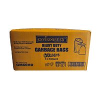 Envirogreen 60Lt Heavy Duty Bin Liners - Black 85x63cm (250 Bags)