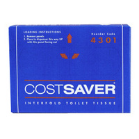 COSTSAVER* Interfold Toilet Tissue 1 Ply 200sh 72pk