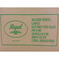 Bin Liner 36 Lt White Carton 1000 (20 x 50)