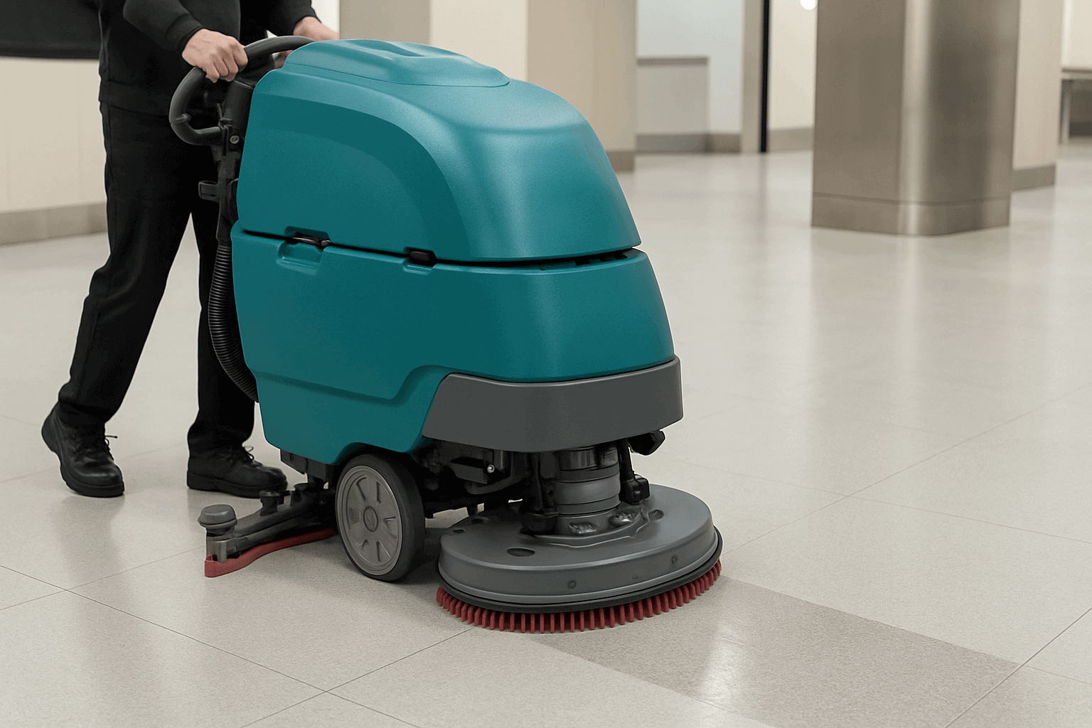 Mastering Floor Maintenance with an Automatic Battery-Powered Scrubber