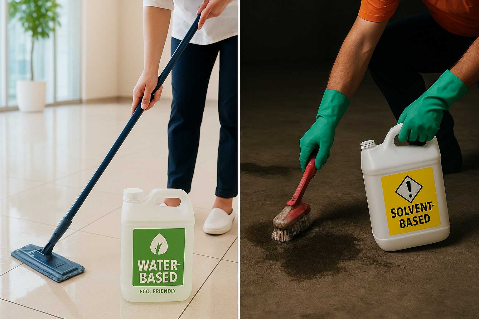 Water-Based vs. Solvent-Based Commercial Floor Cleaning Solutions: Which One Should You Use?