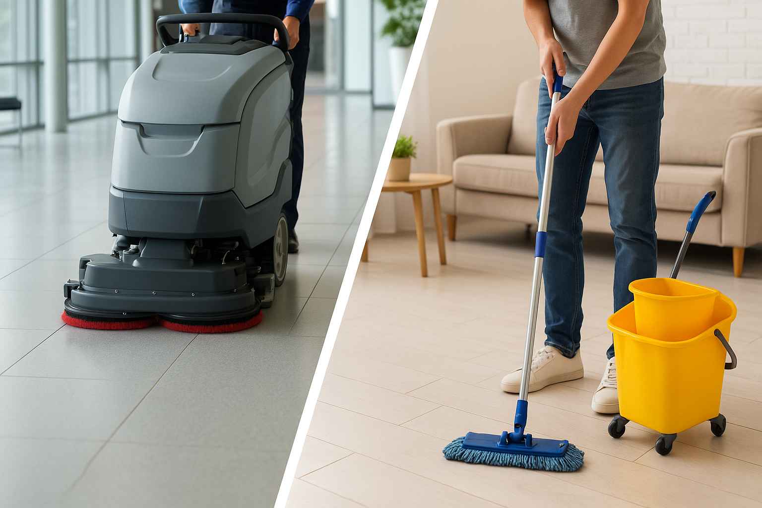 Comparing Powerful Scrubbing Capabilities in Auto Scrubbers vs. Manual Tools